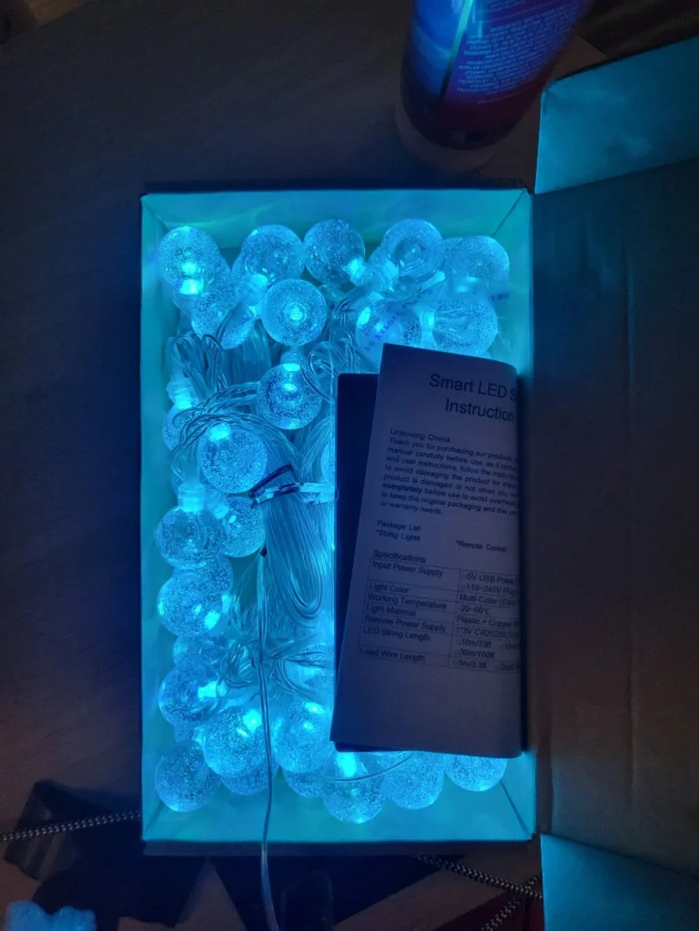 Smart Color Changing Fairy String Lights, USB, 33FT 60LED APP Control, NIB